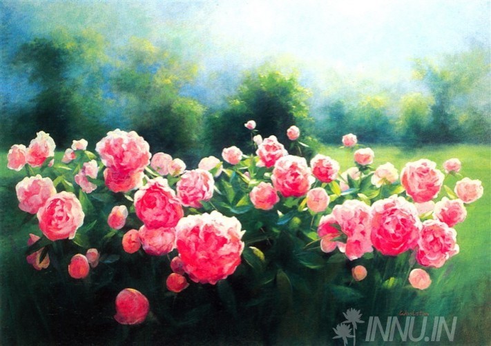 Buy Fine art painting Rose Garden 2  by Artist Unknown Artist